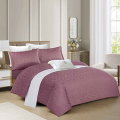 Lenjerie de Pat Jacquard de Lux cu Elastic – Set 4 Piese | COD 0176-PR
