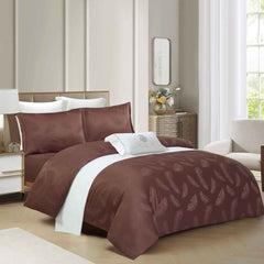 Lenjerie de Pat Jacquard de Lux cu Elastic – Set 4 Piese | COD 0178-PR