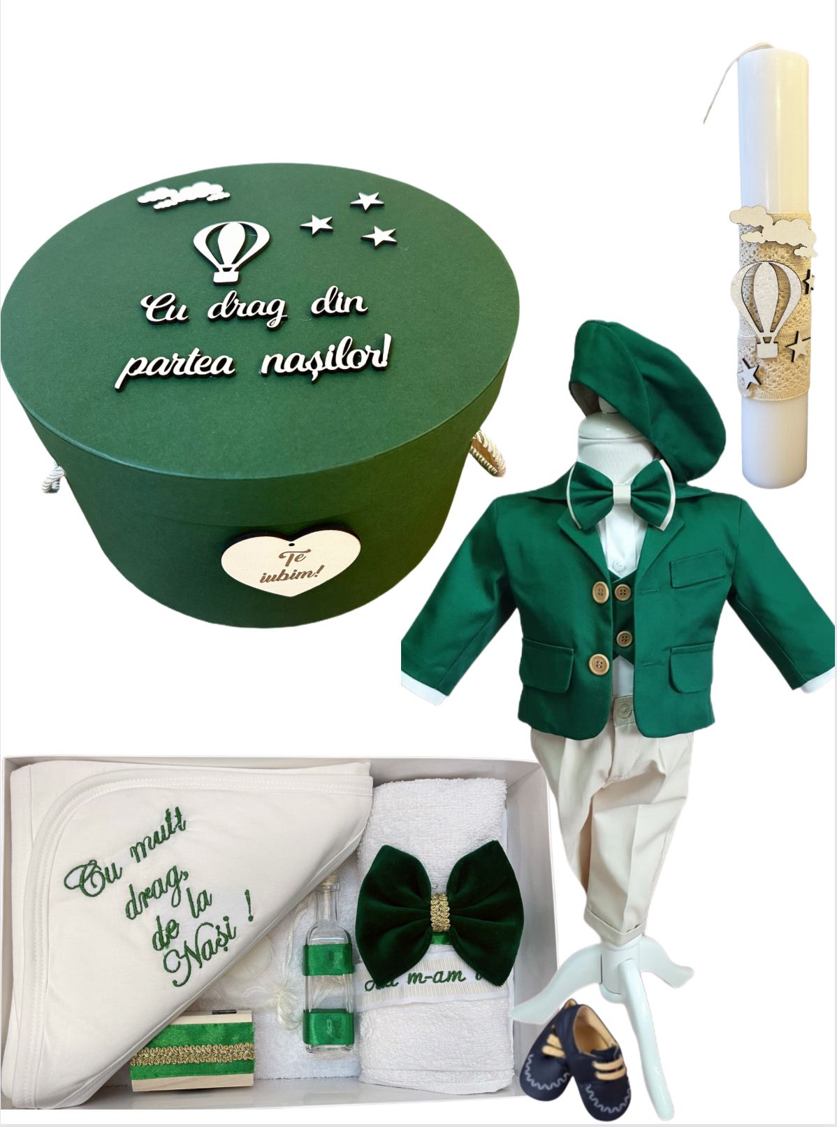 Trusou botez baieti – Lucky Boo Baby Set