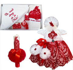 Trusou botez fete – Red Hood Baptism Set