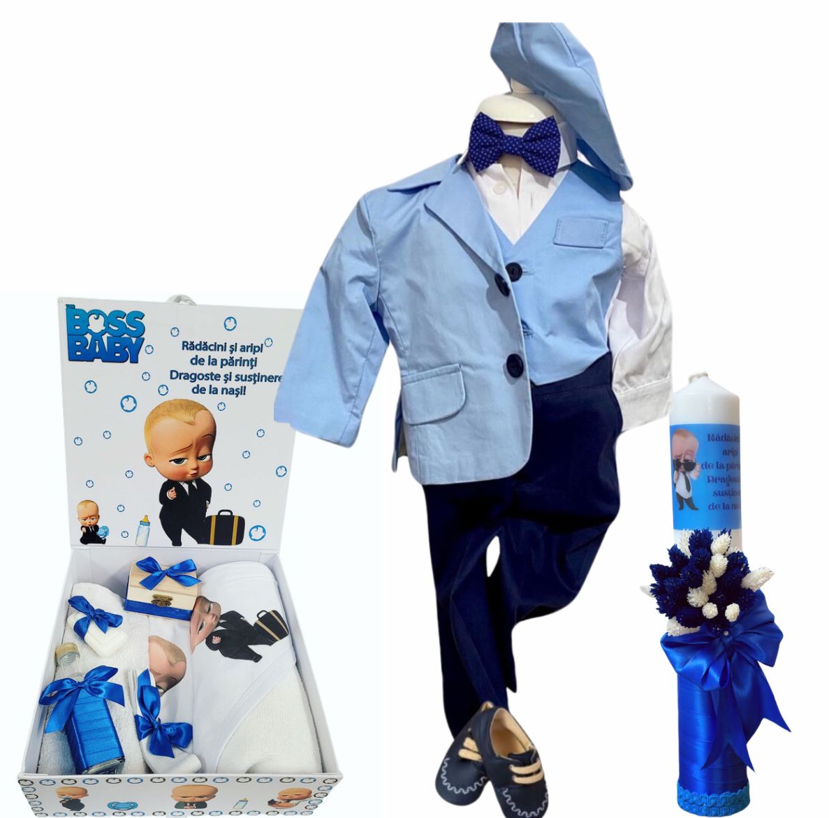 Trusou botez baieti – Sky Blue Serenity Set