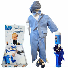 Trusou botez baieti – Baby Blue Baptism Set