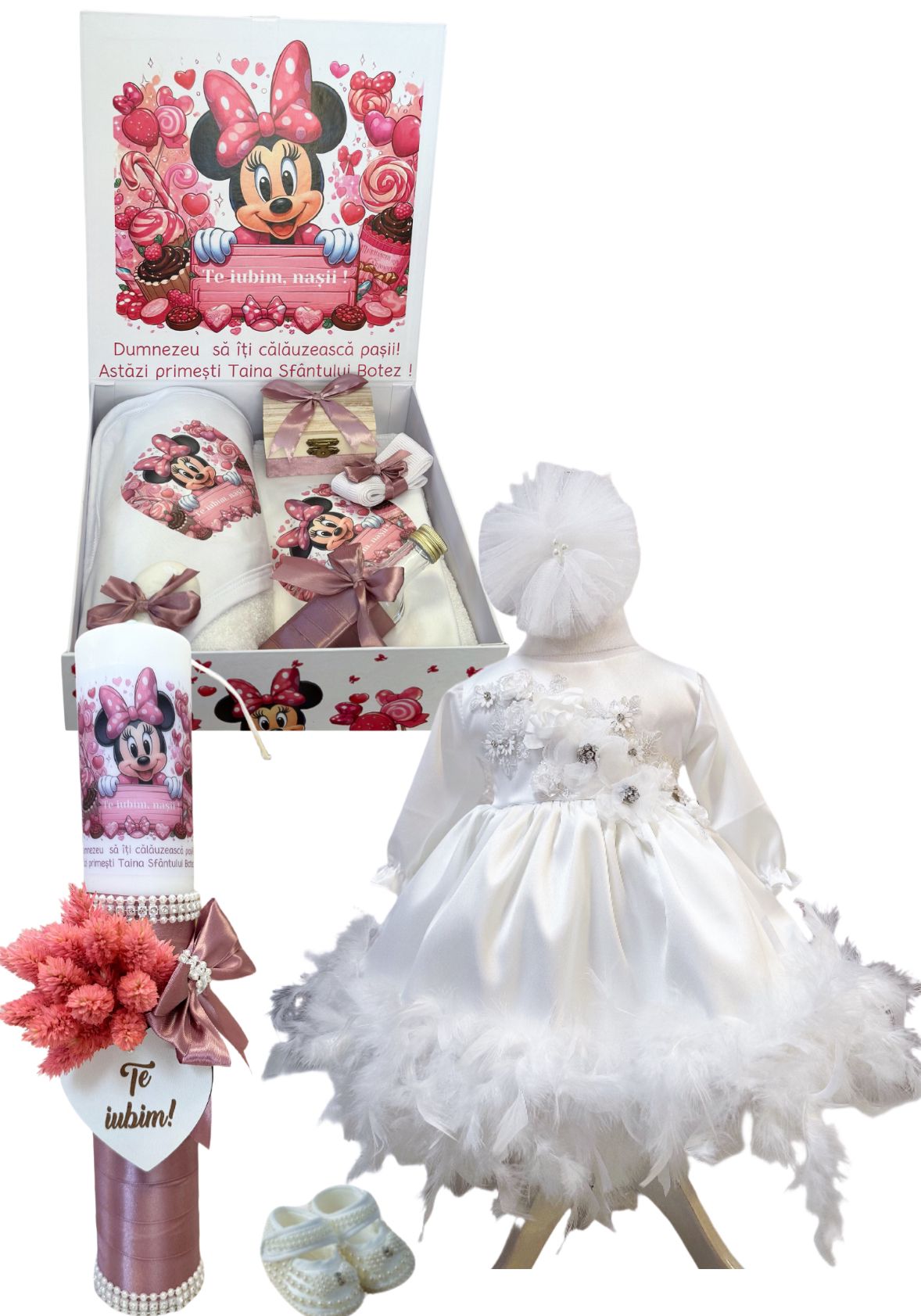 Trusou botez fete – Delicate Young Lady Baptism Set