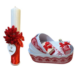 Trusou botez fete – Red Cookie Baptism Set