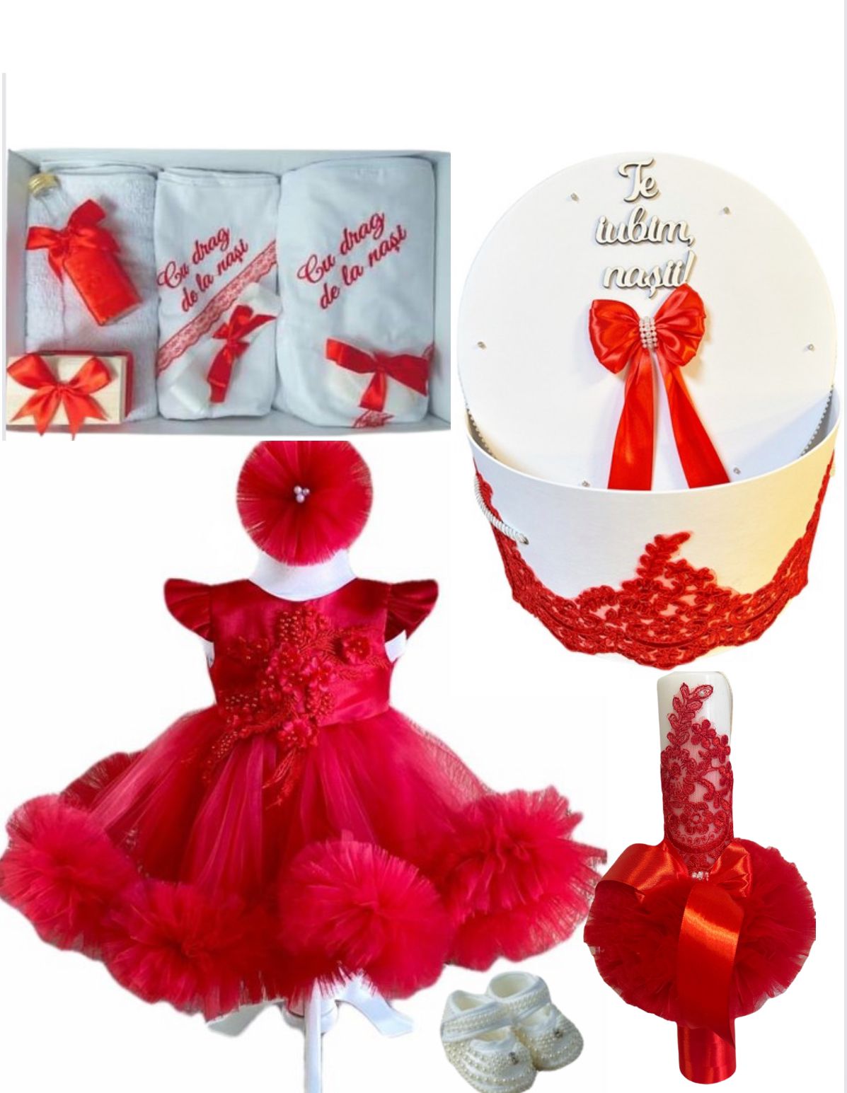 Trusou botez fete – Red Riding Hood Baptism Set