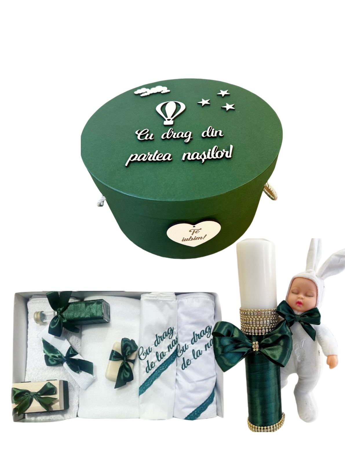 Trusou botez fete – Spring Lily Baptism Set
