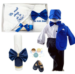 Trusou botez baieti – Blue Baby Baptism Set