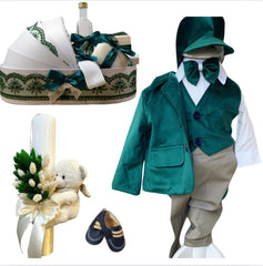 Trusou botez baieti – Green Magic Baptism Set