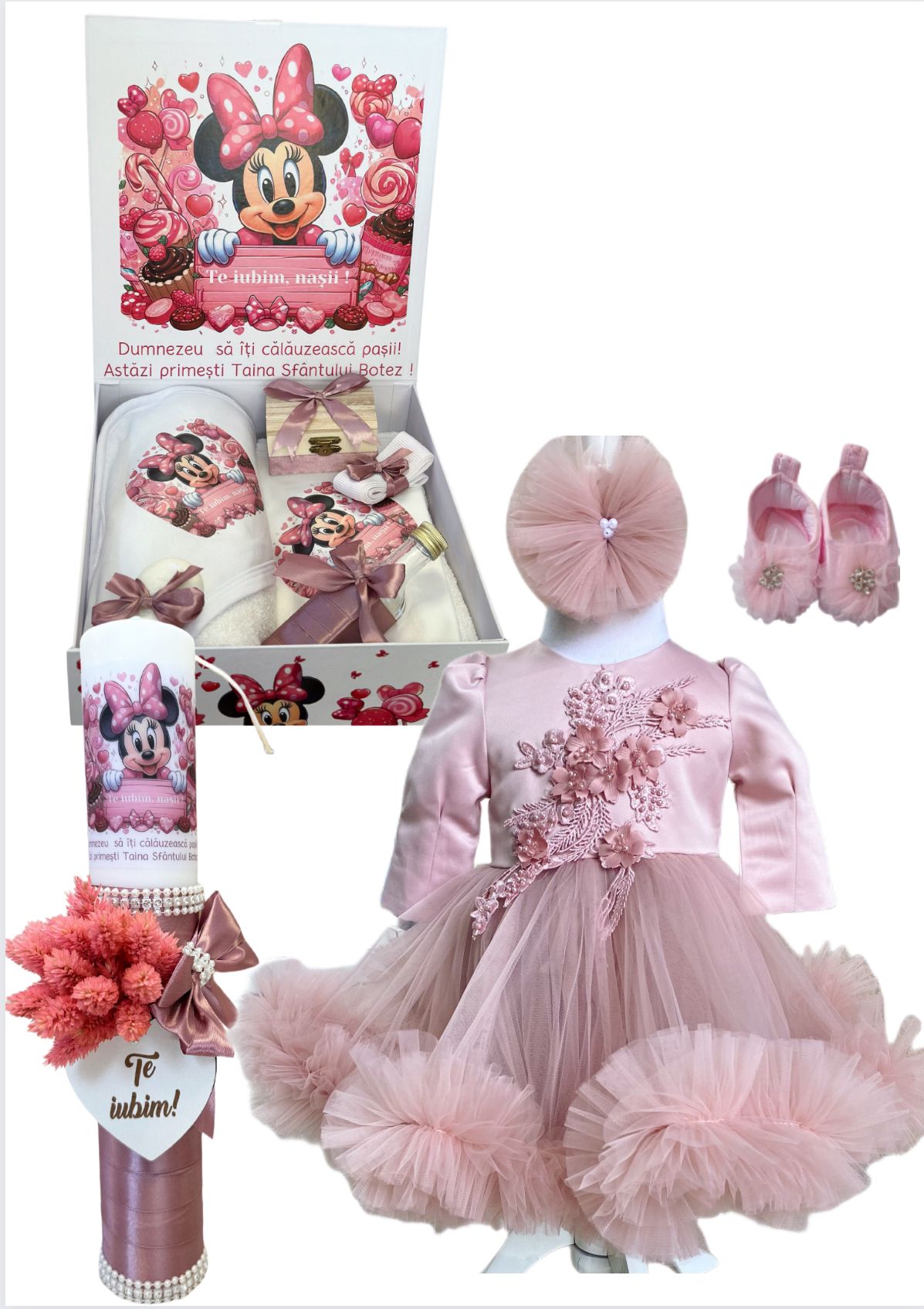 Trusou botez fete – Graceful Young Lady Baptism Set