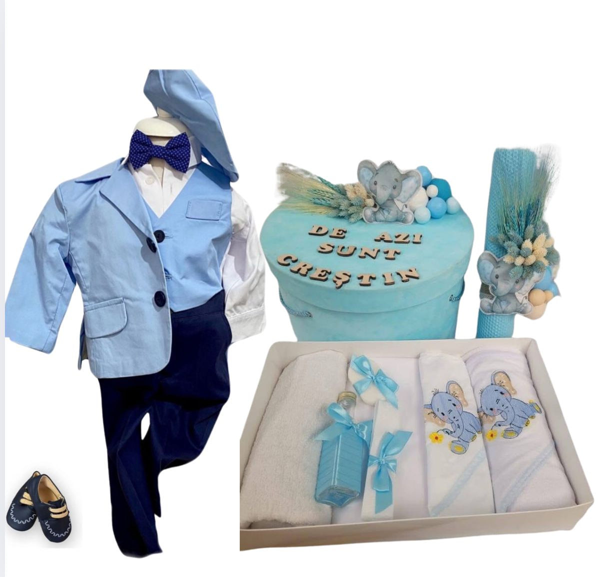 Trusou botez baieti – Blue Elephant