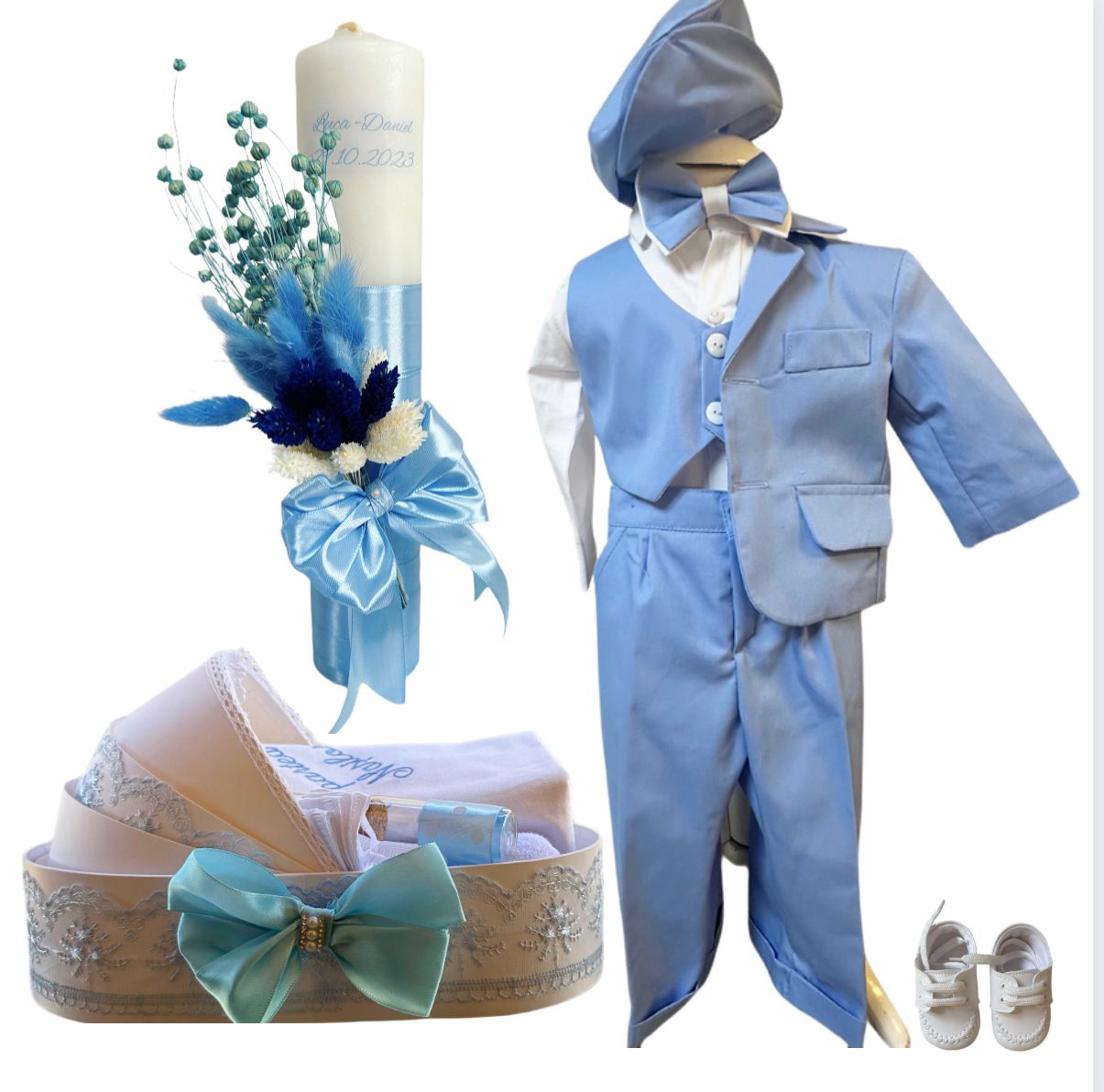 Trusou botez baieti – Ocean Blue Baptism Set