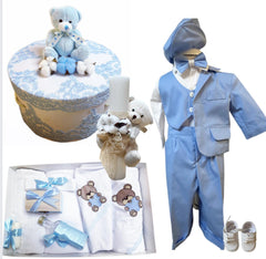Trusou botez baieti – Baby Blue Baptismal Set