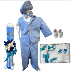 Trusou botez baieti – Baby Boy Blue Baptism Set