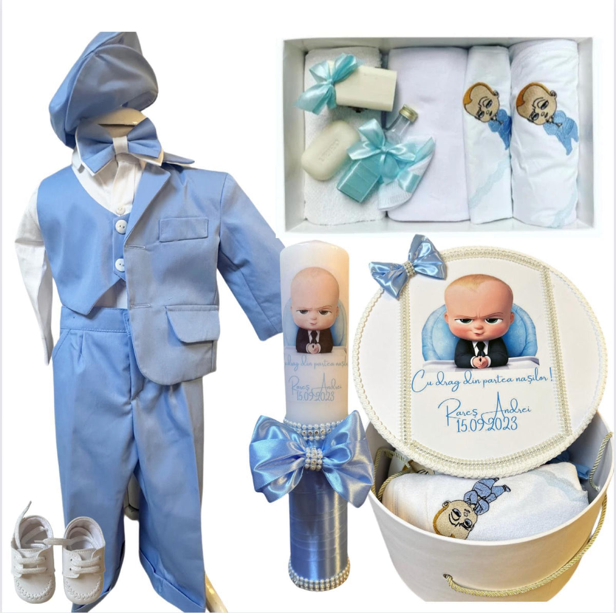 Trusou botez baieti – Bluebell Blessings Bundle