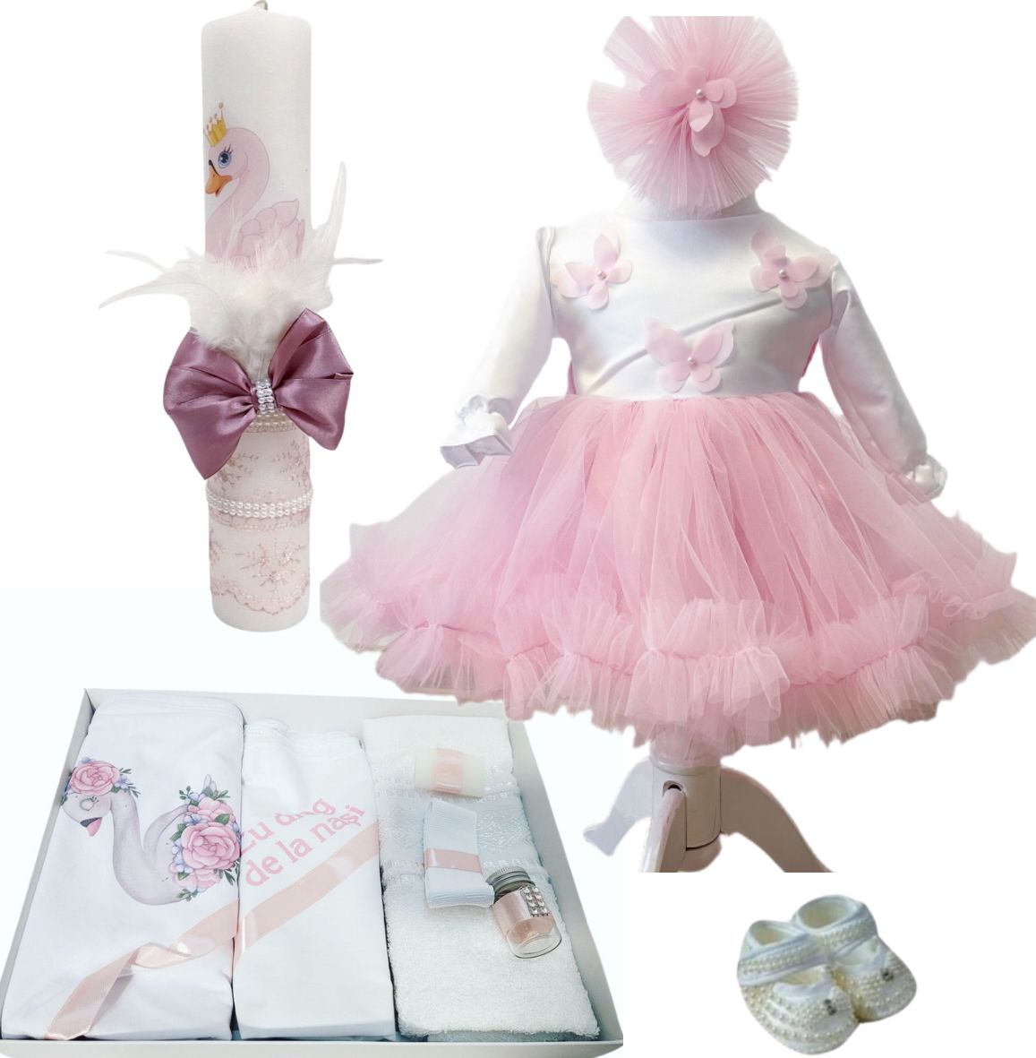 Trusou botez fete – Rose Velvet Elegance Set
