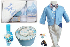 Trusou botez baby blue – Flori uscate