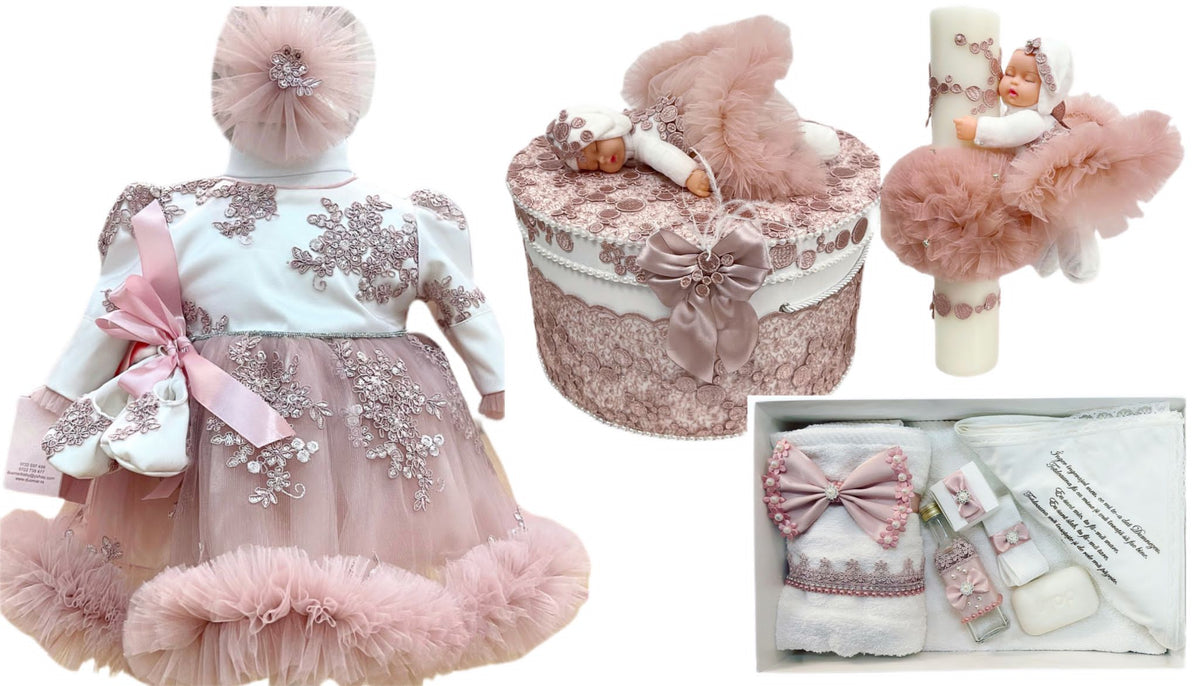 Trusou botez fete – Ballerina roz