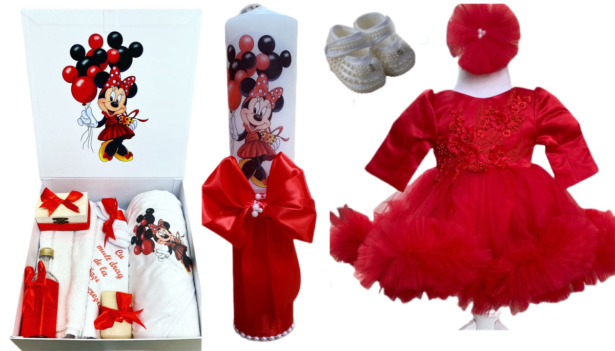 Trusou botez fetita cu lumanare Redvelvet