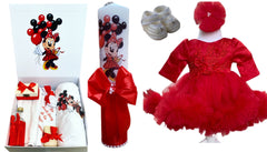 Trusou botez fetita cu lumanare Redvelvet