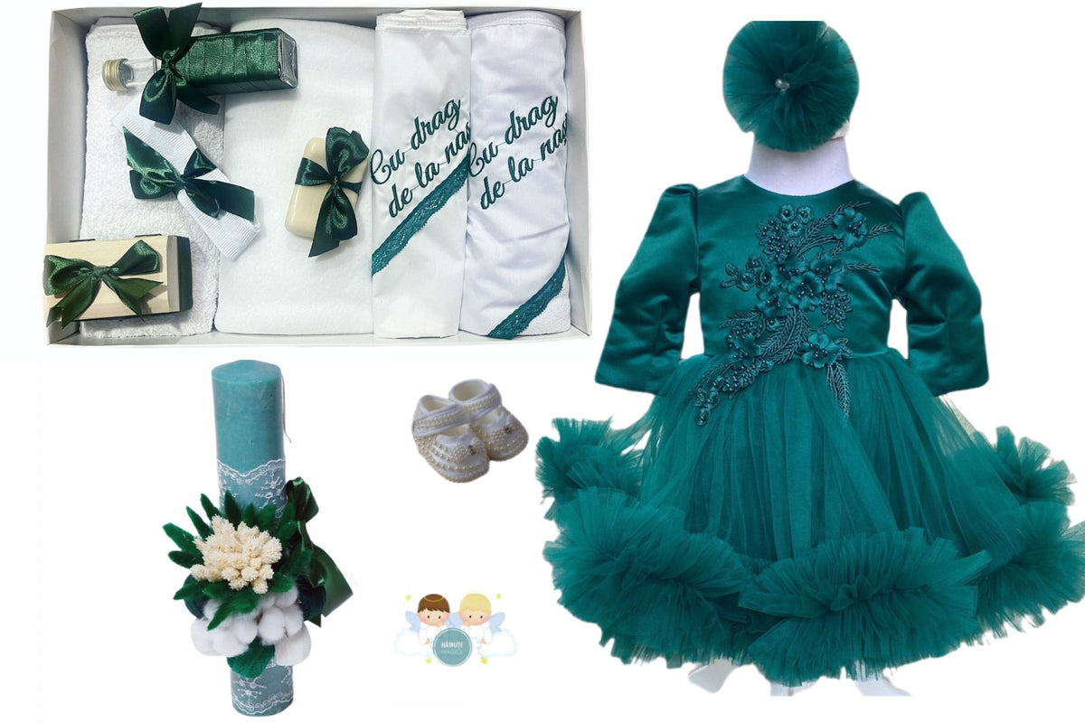 Trusou botez fete – Green lady