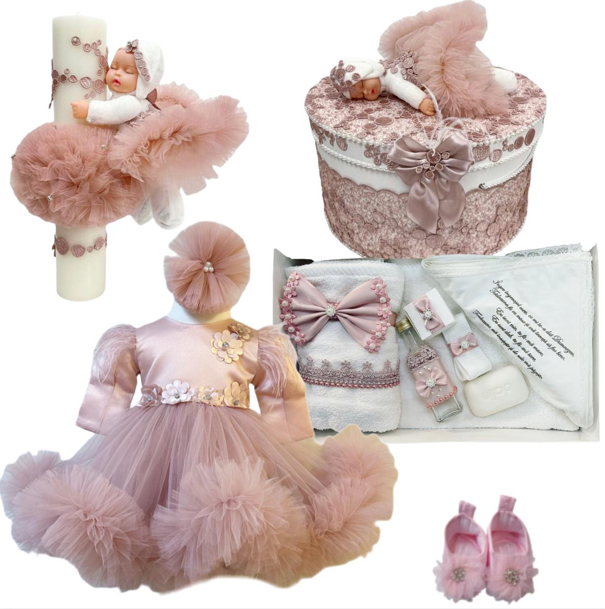 Trusou botez fete – Rose Pink