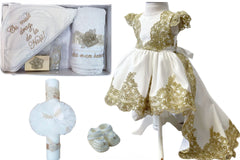 Trusou botez fete – Royal gold dress – Cu drag de la nași