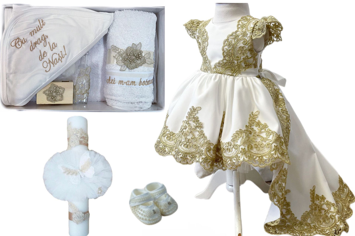 Trusou botez fete – Royal gold dress