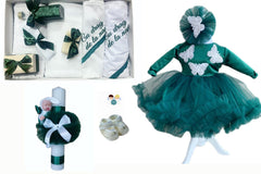 Trusou botez fete – Verde smarald