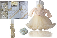 Trusou botez fete – cu mesaj brodat