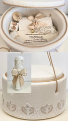 Trusou botez si lumanare Elegant Baptism Set
