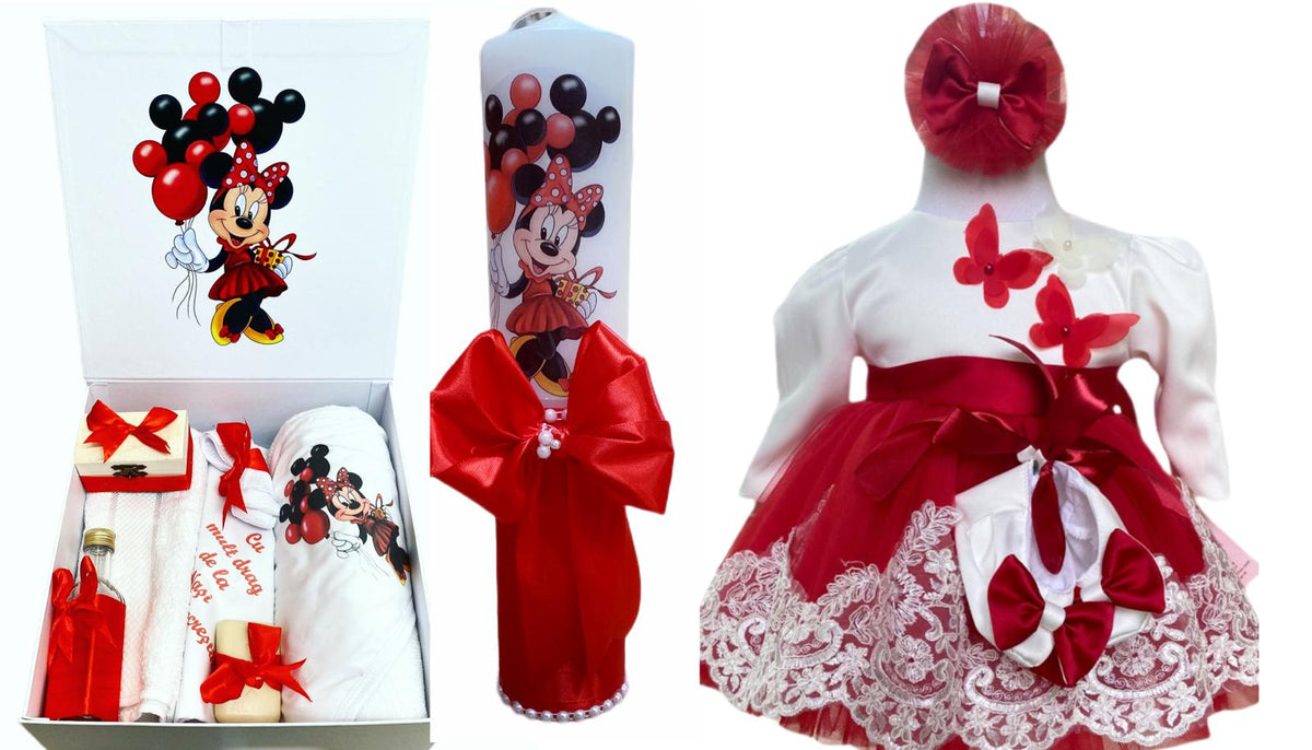 Trusou botez fetita cu lumanare Printesa Amelia