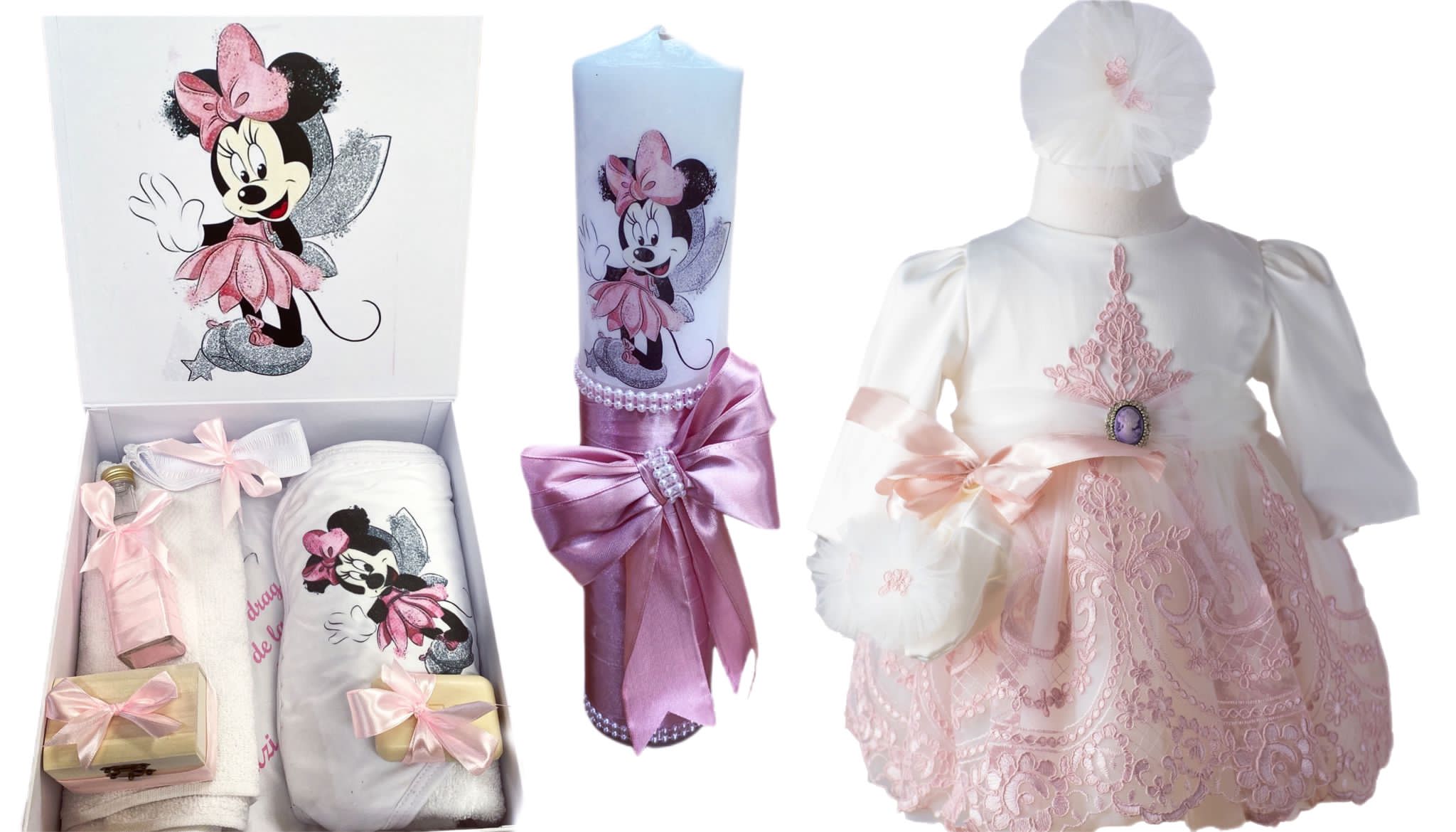 Trusou botez fetita cu lumanare Printesa Anamaria