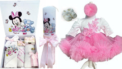 Trusou botez fetita cu lumanare Printesa Roz