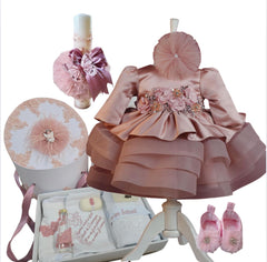 Trusou botez fete – Pink Baptism set