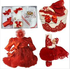 Trusou botez fete – Rosu & Crem