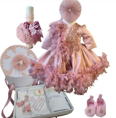 Trusou botez fete – Pink Feathers