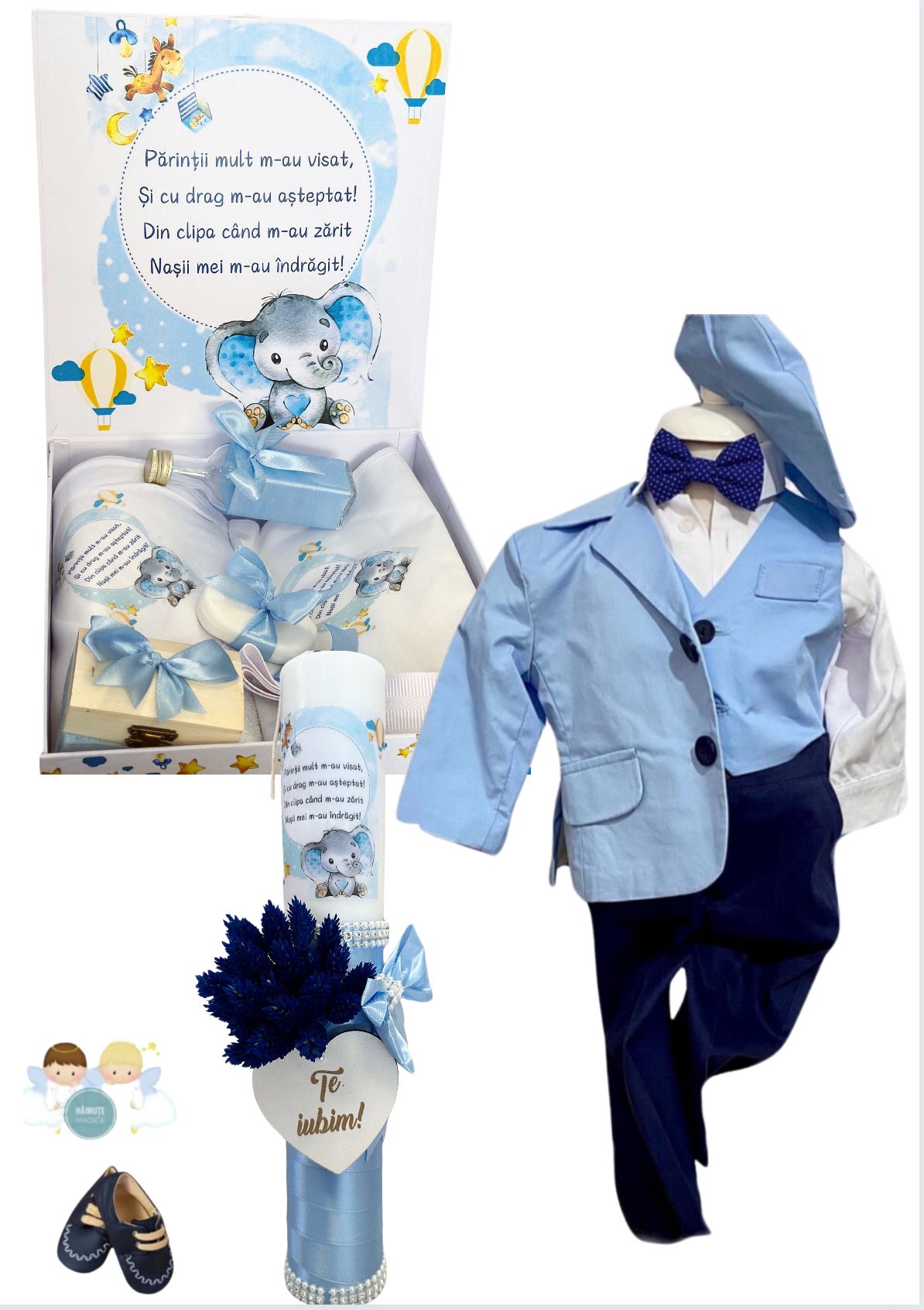 Trusou botez baieti – Pure-hearted Baby Set