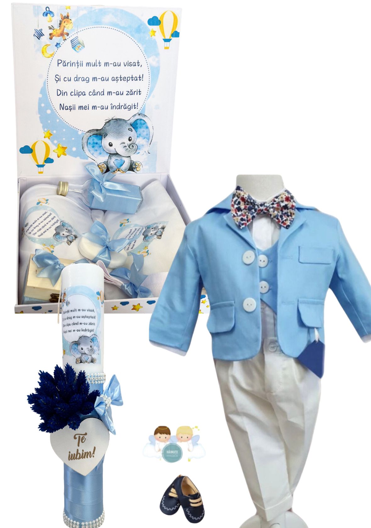 Trusou botez baieti – Cuddly Baby Set
