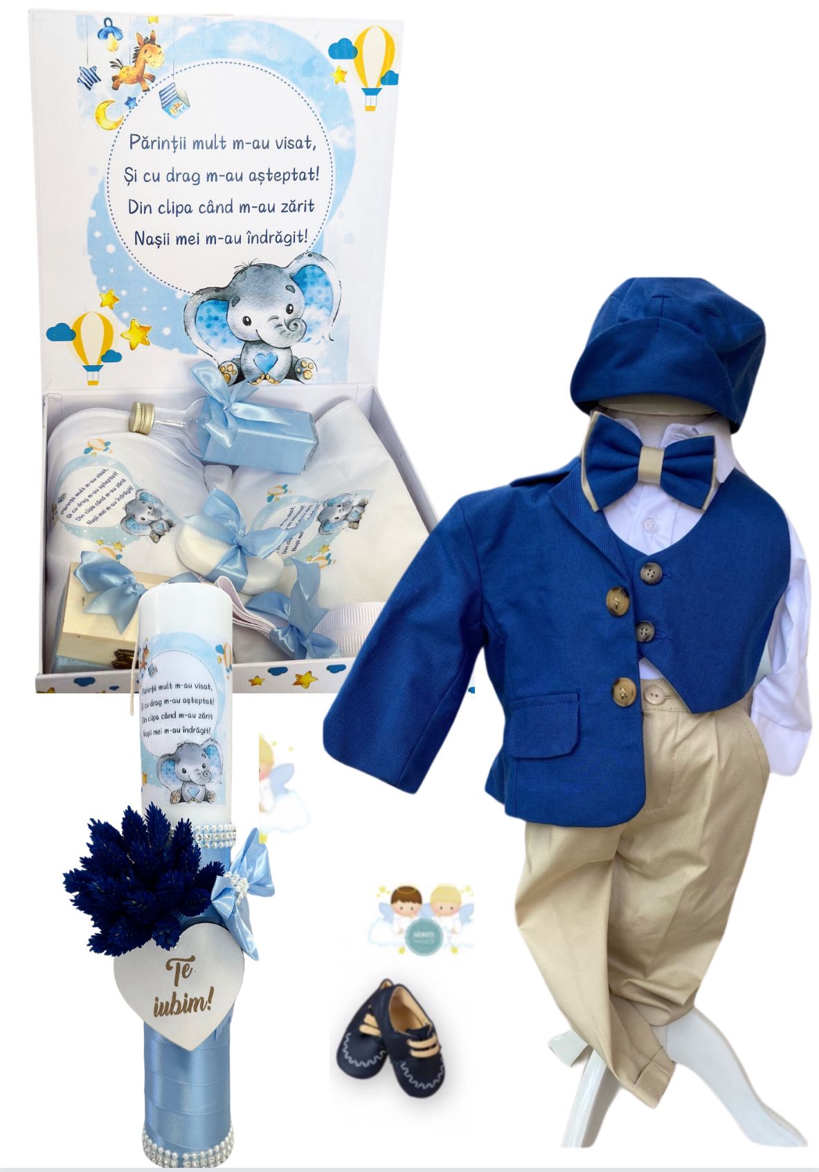 Trusou botez baieti – Curious Baby Set