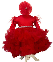 Trusou botez fete – Baby in Red Baptism Set
