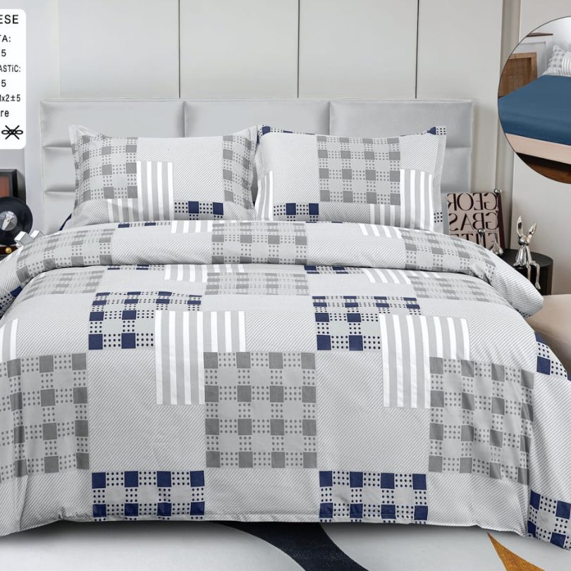 Lenjerie de pat bumbac satinat – 4 piese | 6095-CM