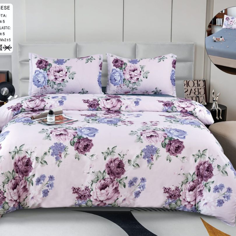 Lenjerie de pat bumbac satinat – 4 piese | 6100-CM