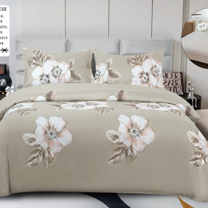 Lenjerie de pat bumbac satinat – 4 piese | 6090-CM