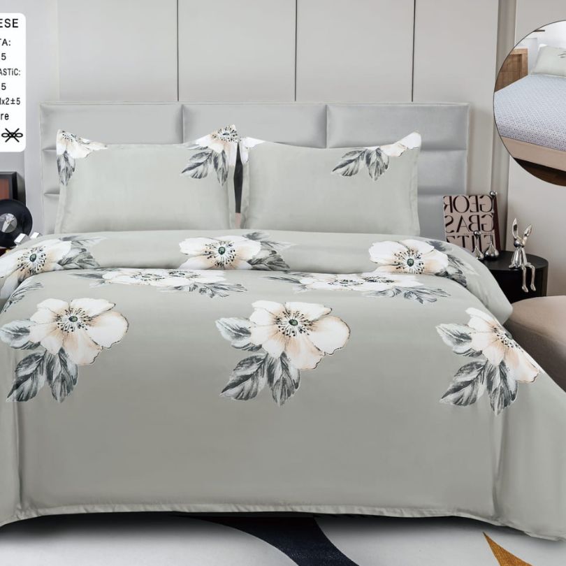 Lenjerie de pat bumbac satinat – 4 piese | 6092-CM