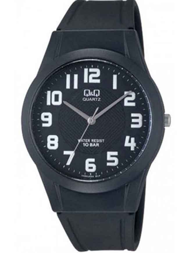 Ceas barbatesc Q&Q, VQ50J004Y, negru, mecanism japonez