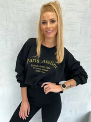 Trening dama bumbac cu bluza oversize Paris Atelier 3668
