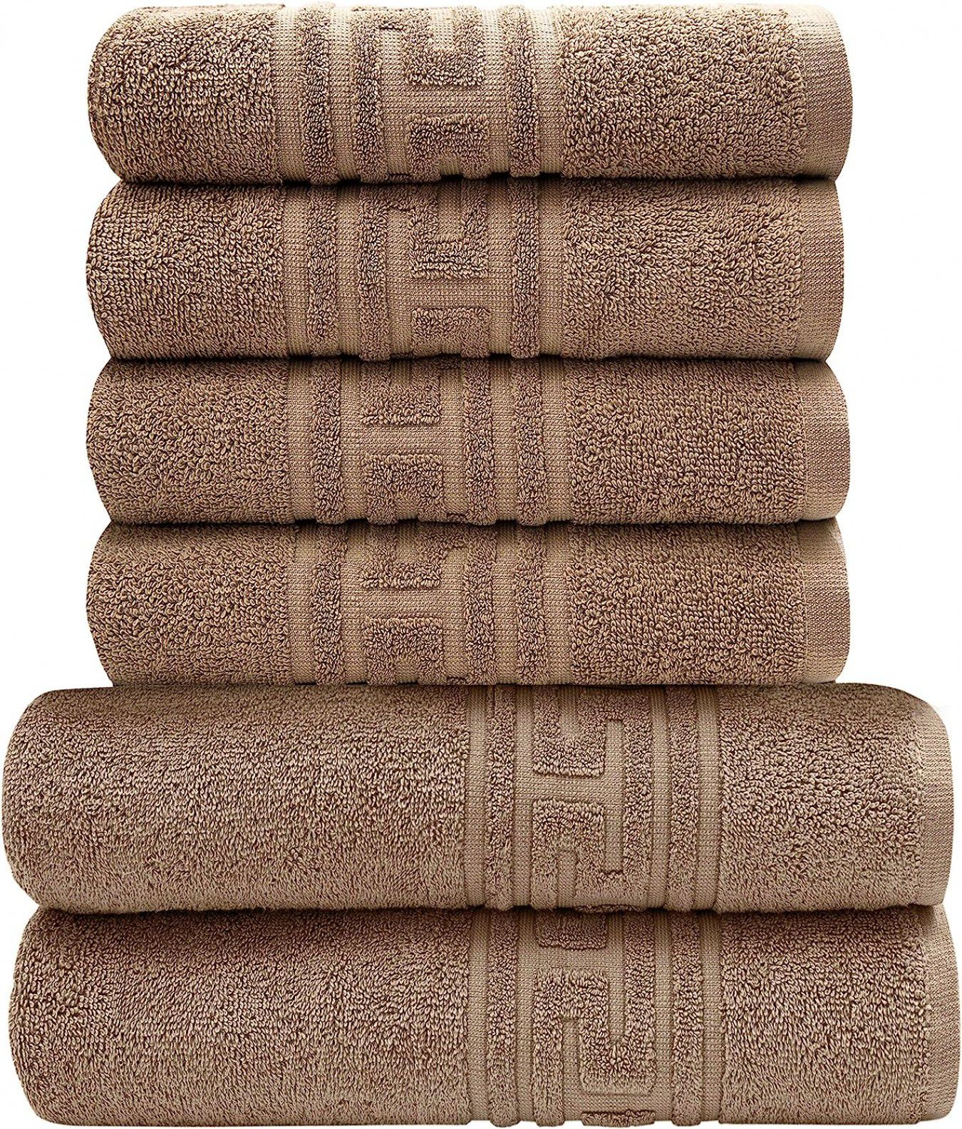 Set de 6 prosoape greek border-crem