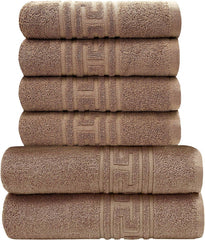 Set de 6 prosoape greek border-crem