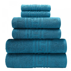 Set de 6 prosoape greek border-albastru