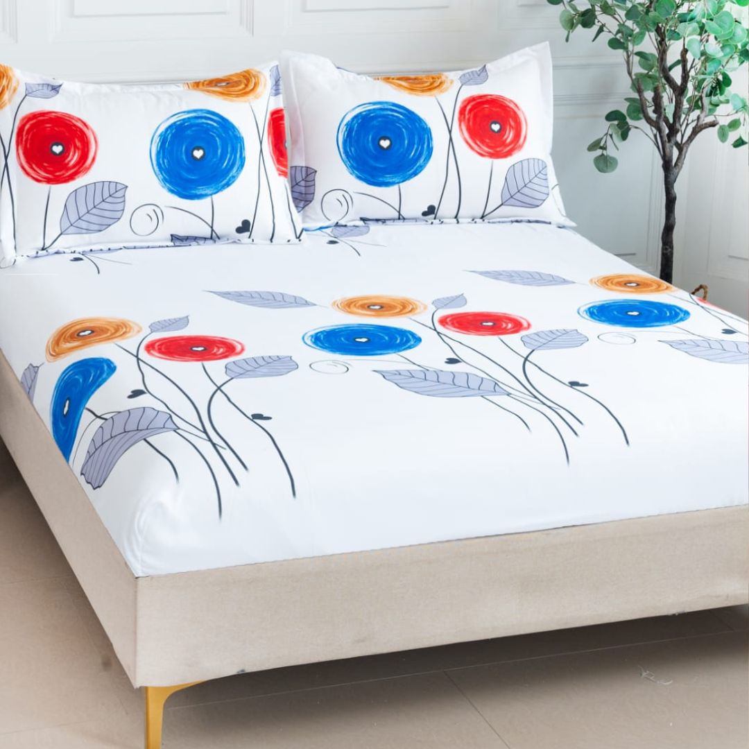Husa de pat bumbac satinat – 3 piese | 0252-CM